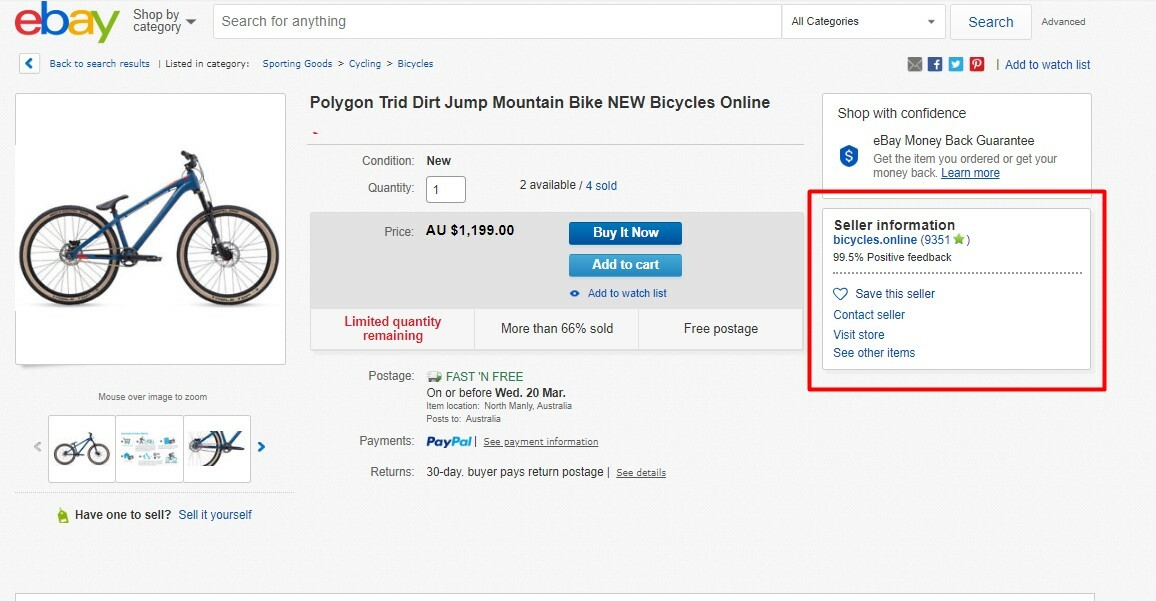 Example eBay Listing