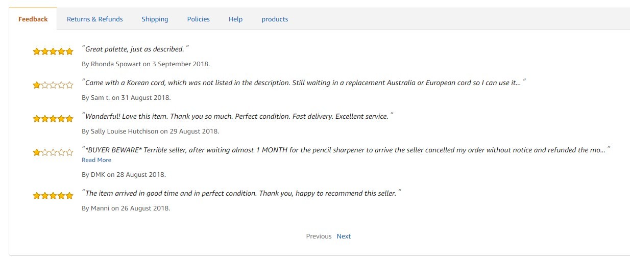 Amazon Seller Reviews and Ratings Comments Amazon Seller Reviews and Ratings Comments