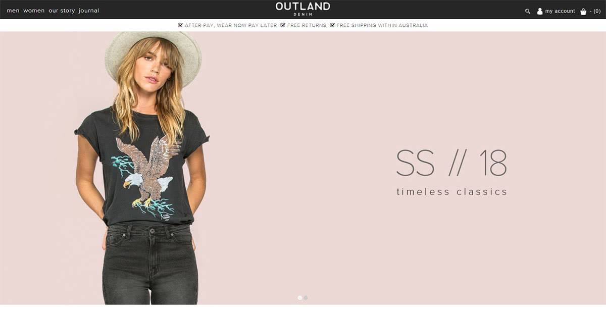 Outland Denim Homepage