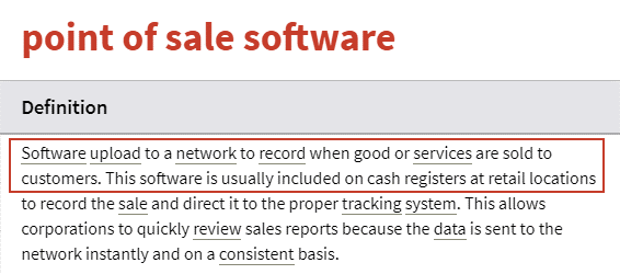 Definition of Point of Sale 