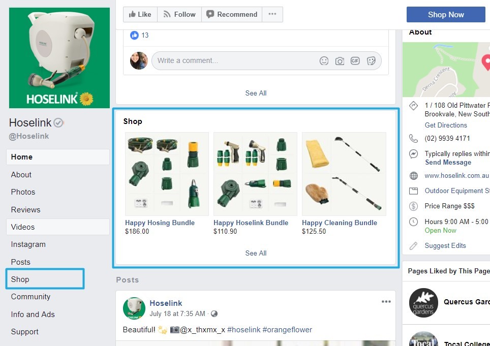 Hoselink Facebook shop