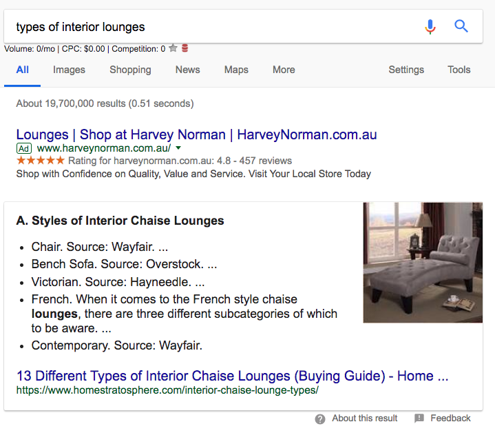 Google Snippet Formatting Example 