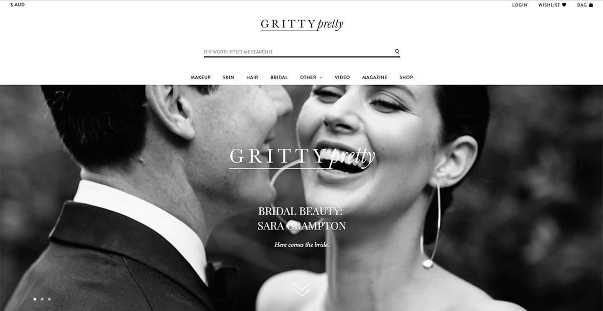 Gritty Pretty homepage