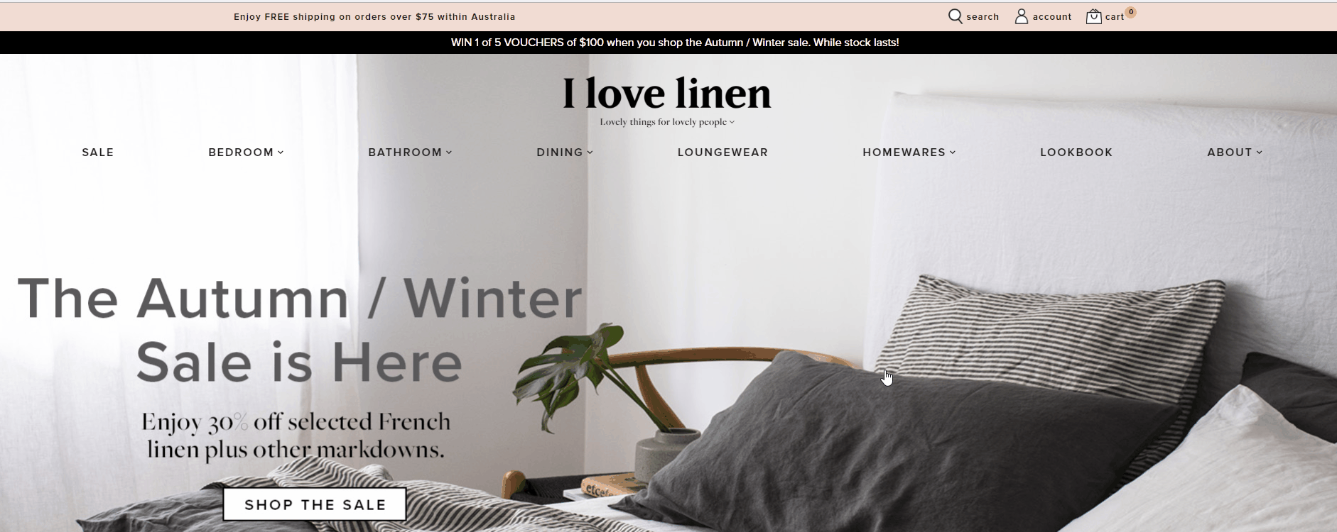 linen website