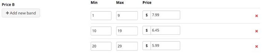 Pricing Groups B