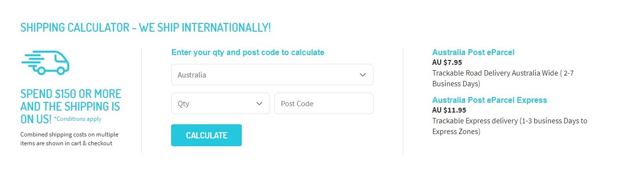 Product Shipping Calculator 