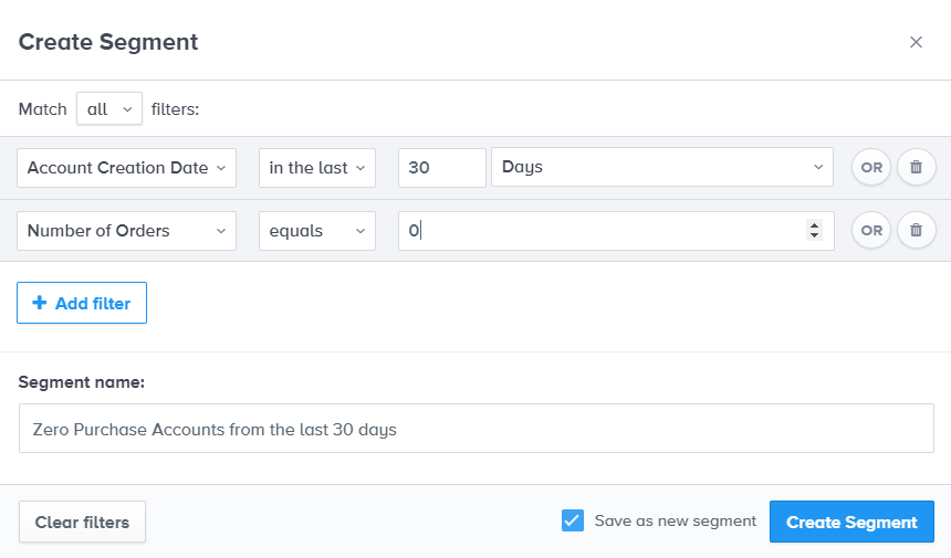 Neto Analytics Studio Create Segment