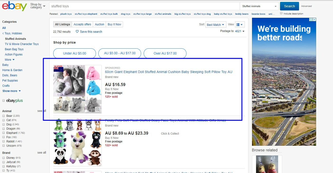 Ecommerce Marketing - eBay sponsored post