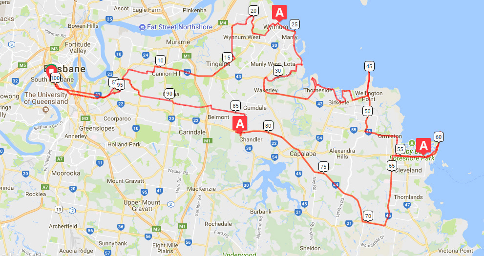 Brissie to the Bay Map