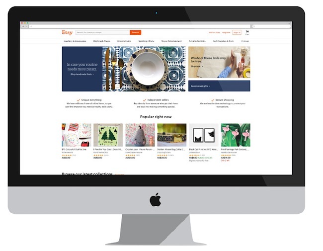 Top Online Marketplaces - Etsy website