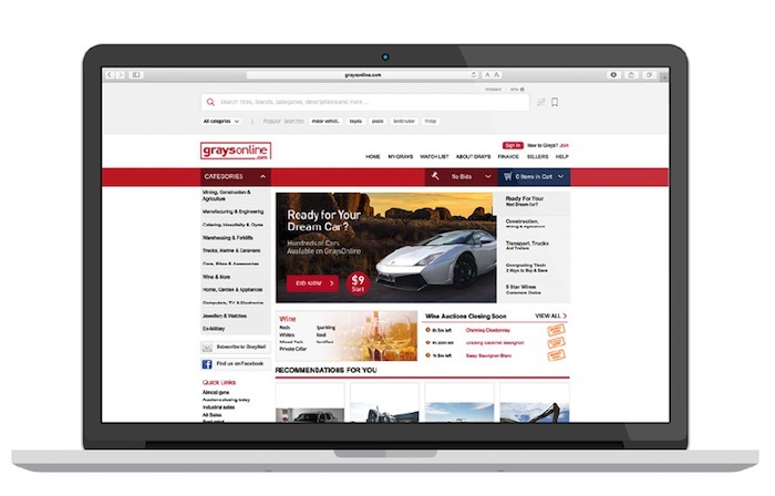 Top Online Marketplaces - GraysOnline website