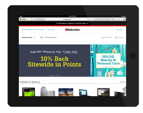 Top Online Marketplaces - Rakuten website