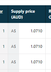 Purchase Order Supply Price Purchase Order Supply Price