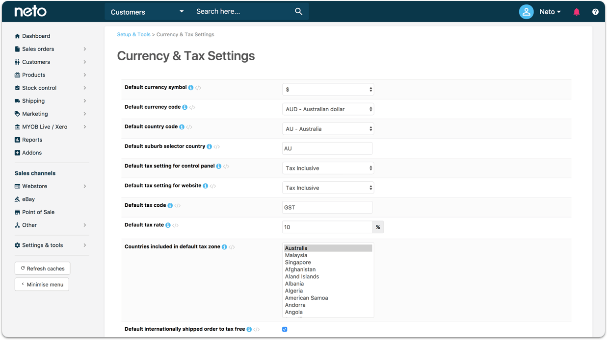Image for International Settings Update