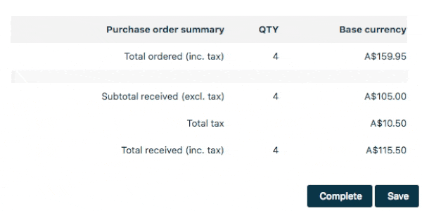 Auto-calculation of totals Auto-calculation of totals
