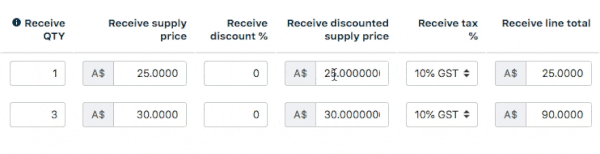 Entering the receive discount price Entering the receive discount price